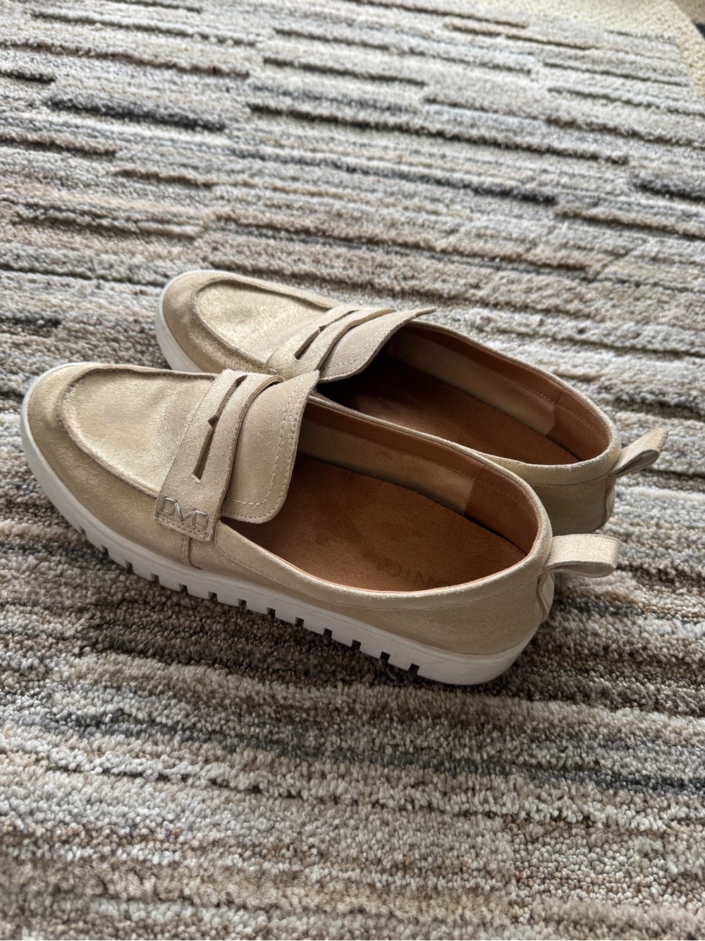Vionic Uptown Shimmery Taupe  Slip-On Loafers - Picture 3 of 5